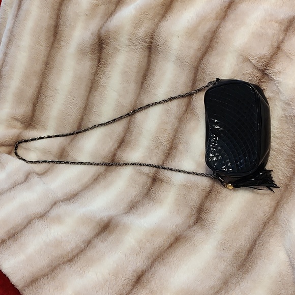 Faux leather mini black crossbody bag - Picture 2 of 11